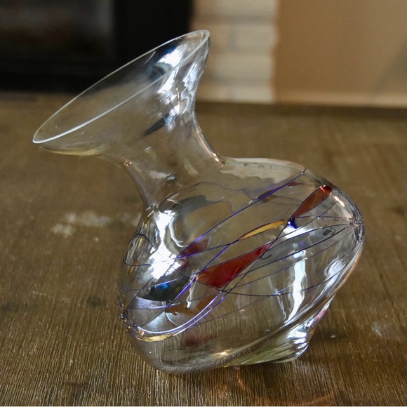 Tilted decanter and 6 glasses - Picture 2 of 7